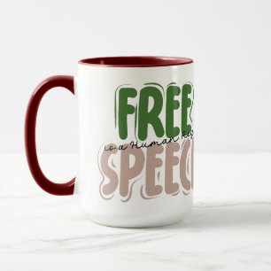 Free Speech Is a Human Right Mug