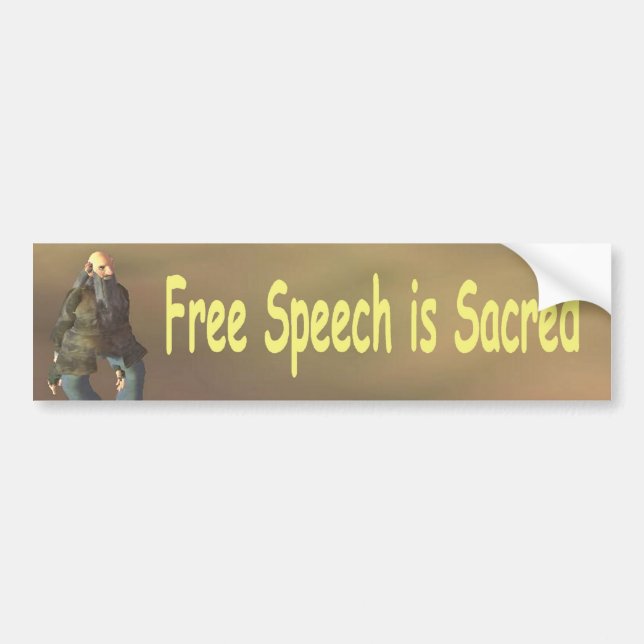 Free Speech is Sacred Bumper Sticker (Front)