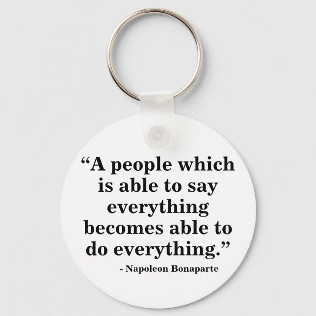 Free Speech Keyring - Quote 32 (Front)
