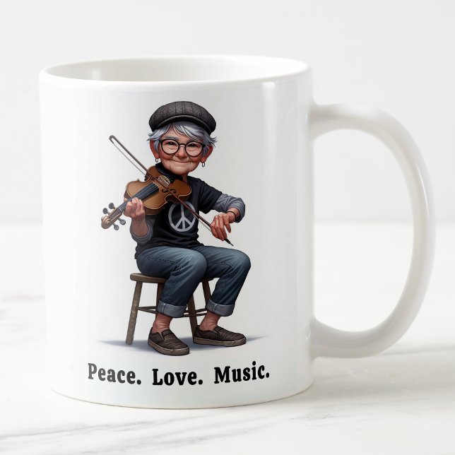 Free Spirated Senior Citizen Enjoying Life Coffee Mug (Creator Uploaded)