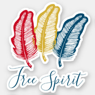 Free Spirit Boho Feathers Modern Trendy Cute Chic