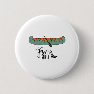 Free Spirit Canoe 2 Inch Round Button