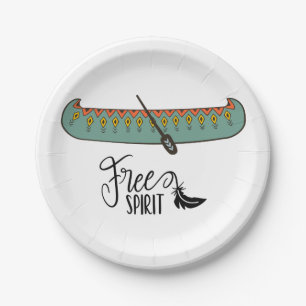 Free Spirit Canoe Paper Plate