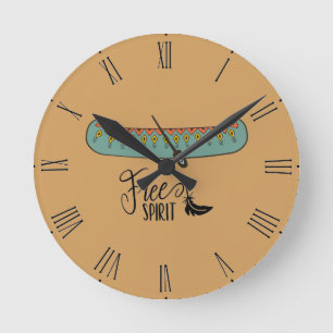 Free Spirit Canoe Round Clock