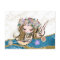 *~*  Free Spirit Flower Child Reading Gold Blue