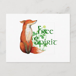 free spirit fox postcard