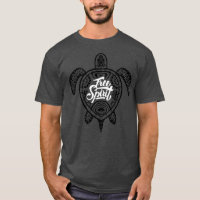 Free Spirit Green Turtle Illustrative Surfer Style