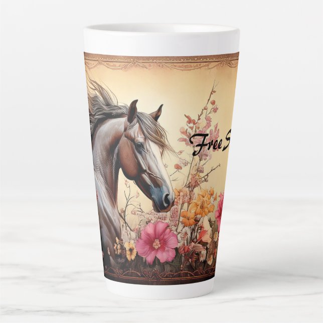 Free Spirit Horse Latte Mug (Front)