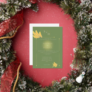 Free Spirit Olive Green Faire-part de mariage