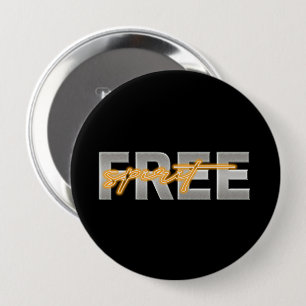 Free spirit (orange) button