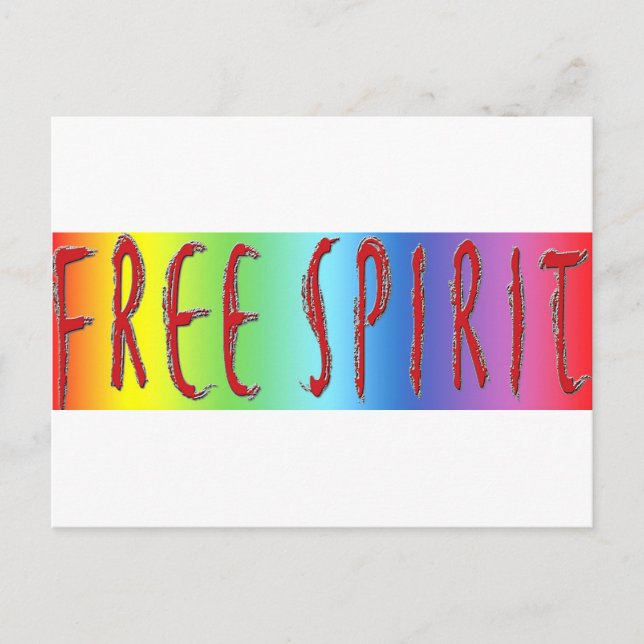 Free Spirit Rainbow Postcard (Front)