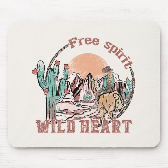 Free Spirit, Wild Heart Mouse Pad (Front)