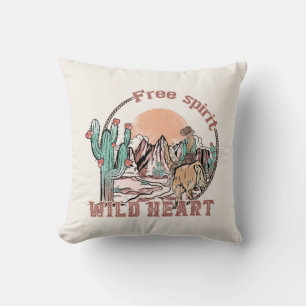 Free Spirit, Wild Heart Throw Pillow