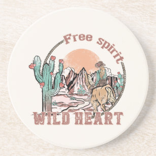 Free Spirit, Wild Heart   Western Country Coaster