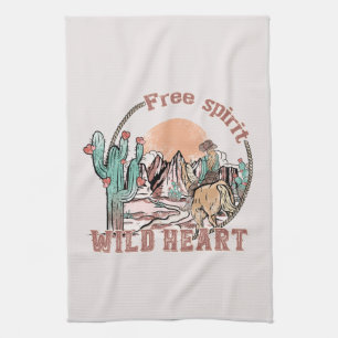 Free Spirit, Wild Heart   Western Country Kitchen Towel