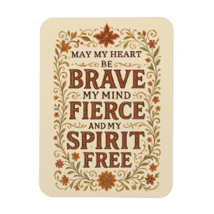 Free-Spirited Bohemian Affirmation Quote Art Magnet