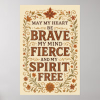 Free-Spirited Bohemian Affirmation Quote Art