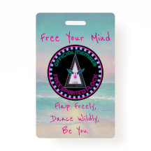 Free Spirited Flock Badge, Free Your Mind