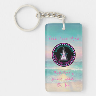 Free Spirited Flock Member, Flamingo Keychain