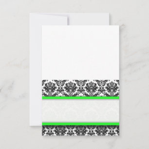 Free Standing Lime Damask Place Cards