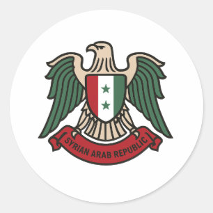 Free syria Eagle  Classic Round Sticker