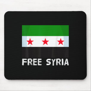 Free Syria Proud Vintage Syrian Flag Heart Map Sou Mouse Pad