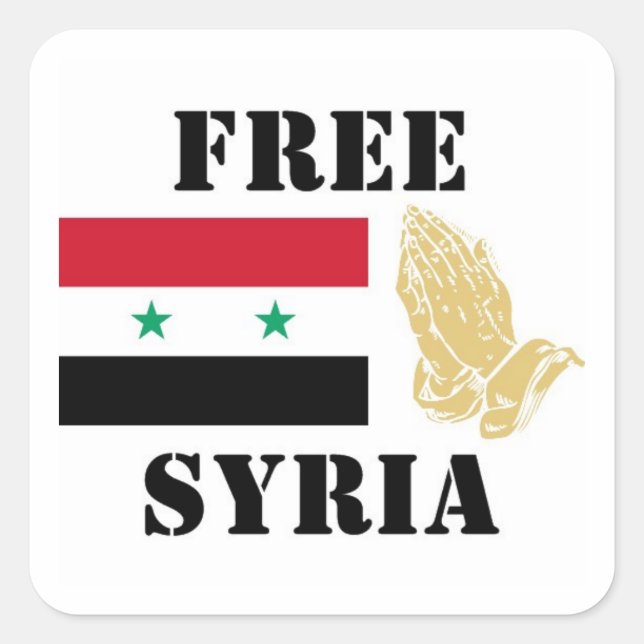 FREE SYRIA SQUARE STICKER (Front)