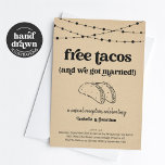 Free Tacos Funny Reception Only Invitation<br><div class="desc">Free Tacos (and we got married!).  Enjoy a fun wedding reception invitation that puts the spotlight on...  tacos!  Artwork is hand drawn.  Coordinating items are available in the 'Taco Wedding' Collection within my store.</div>