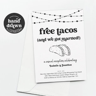 Free Tacos Funny Réception Seulement Invitation