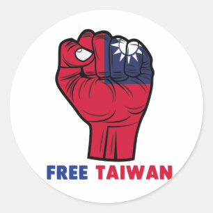 Free Taiwan  Classic Round Sticker