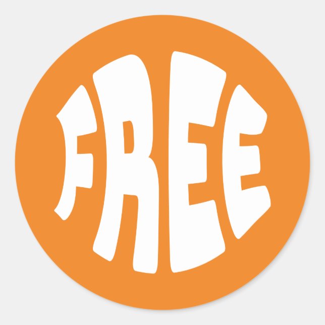 Free Text Classic Round Sticker (Front)