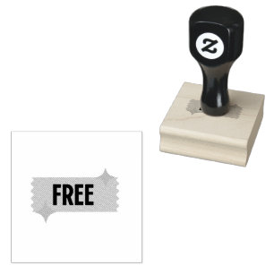 FREE Text Name Boost Promotional Impact Jet Black Rubber Stamp