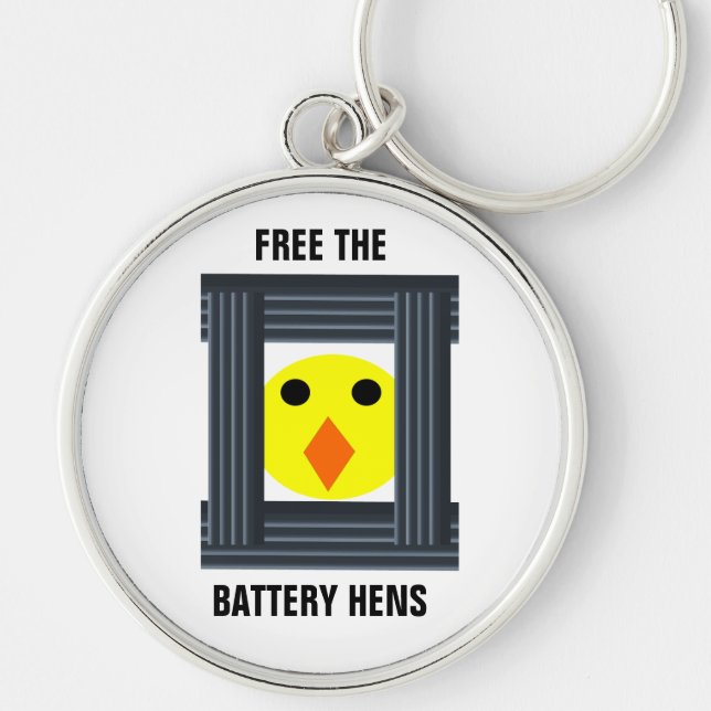 Free The Battery Hens Keychain (Front)