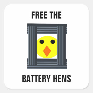 Free The Battery Hens Sticker