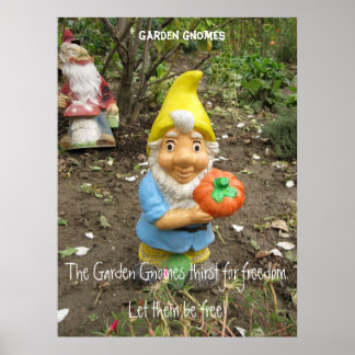 Free the Garden gnomes Poster