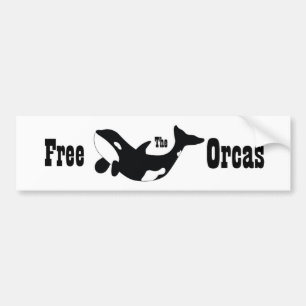 Free The Orcas Bumper Sticker