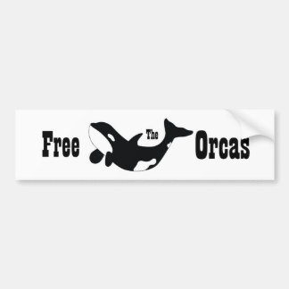 Free The Orcas Bumper Sticker