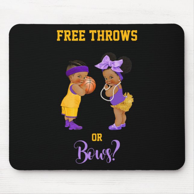 Free Throws or Bows Basketball Ba1 Mouse Pad (Front)