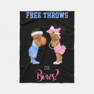 Free Throws Or Bows Bysketbyll By  Fleece Blanket