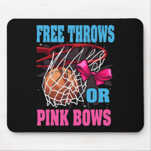 Free Throws Or Pink Bows Gender Reveal Bysketbyll  Mouse Pad
