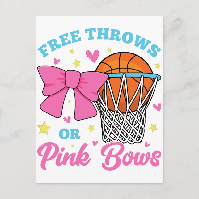 Free Throws or Pink Bows Postcard (Front)