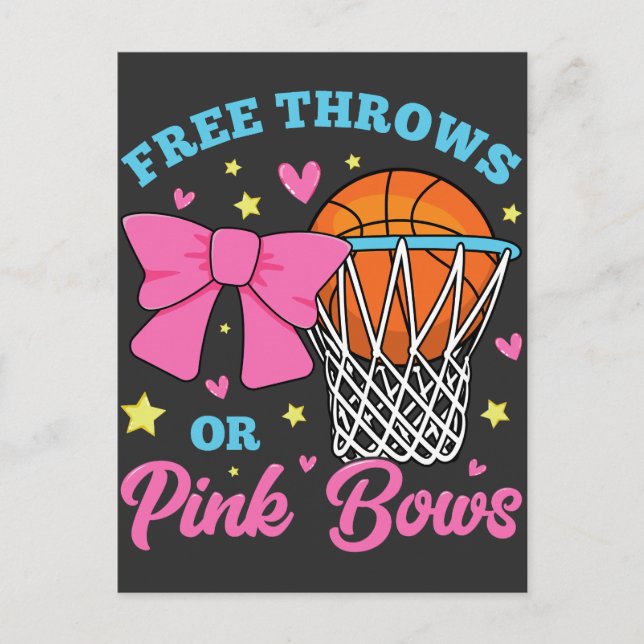 Free Throws or Pink Bows Postcard (Front)