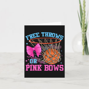 Free Throws Or Pink Bows Pregnancy Pink Or Blue  Card
