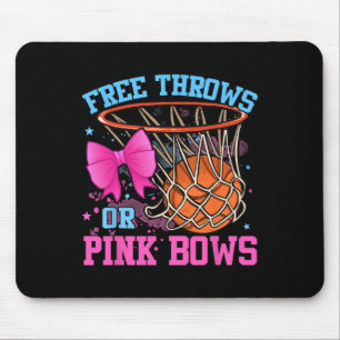 Free Throws or Pink Bows Pregnancy Pink or Blue  Mouse Pad