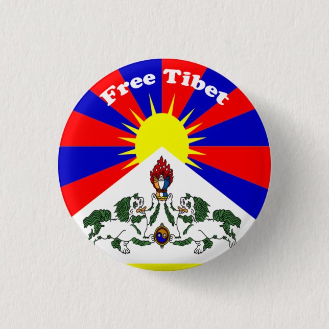 Free Tibet 1 Inch Round Button (Front)