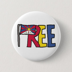 Free Tibet 2 Inch Round Button