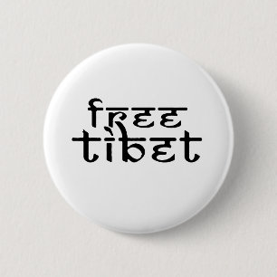 FREE TIBET 2 INCH ROUND BUTTON