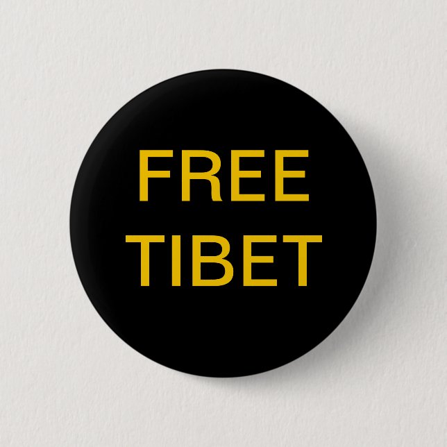 FREE TIBET 2 INCH ROUND BUTTON (Front)