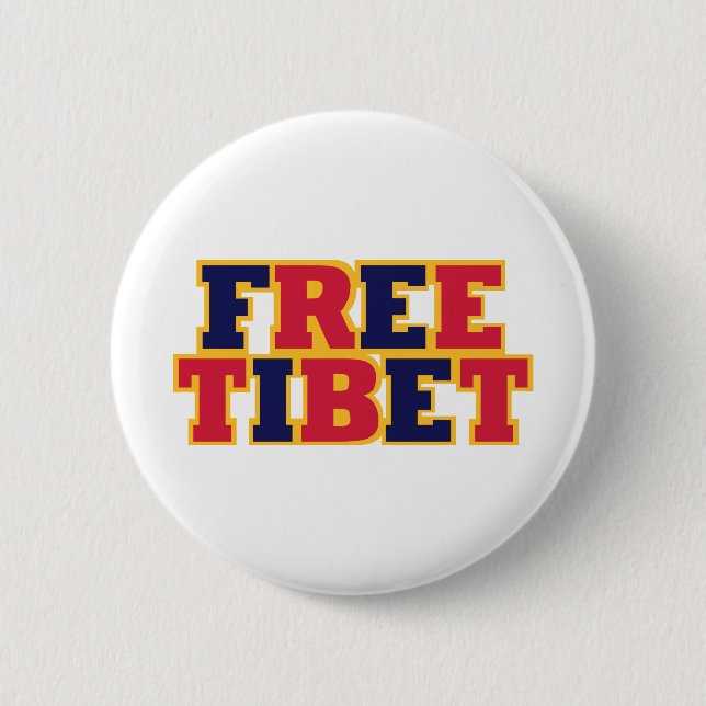 Free Tibet 2 Inch Round Button (Front)