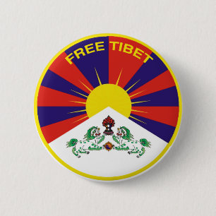 Free Tibet 2 Inch Round Button